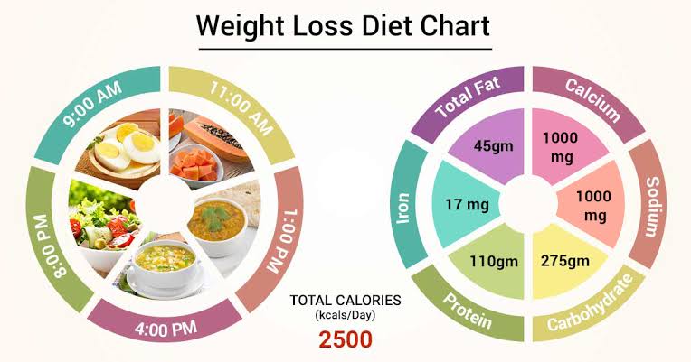 Vegetarian Weight Loss  Diet Plan Chart